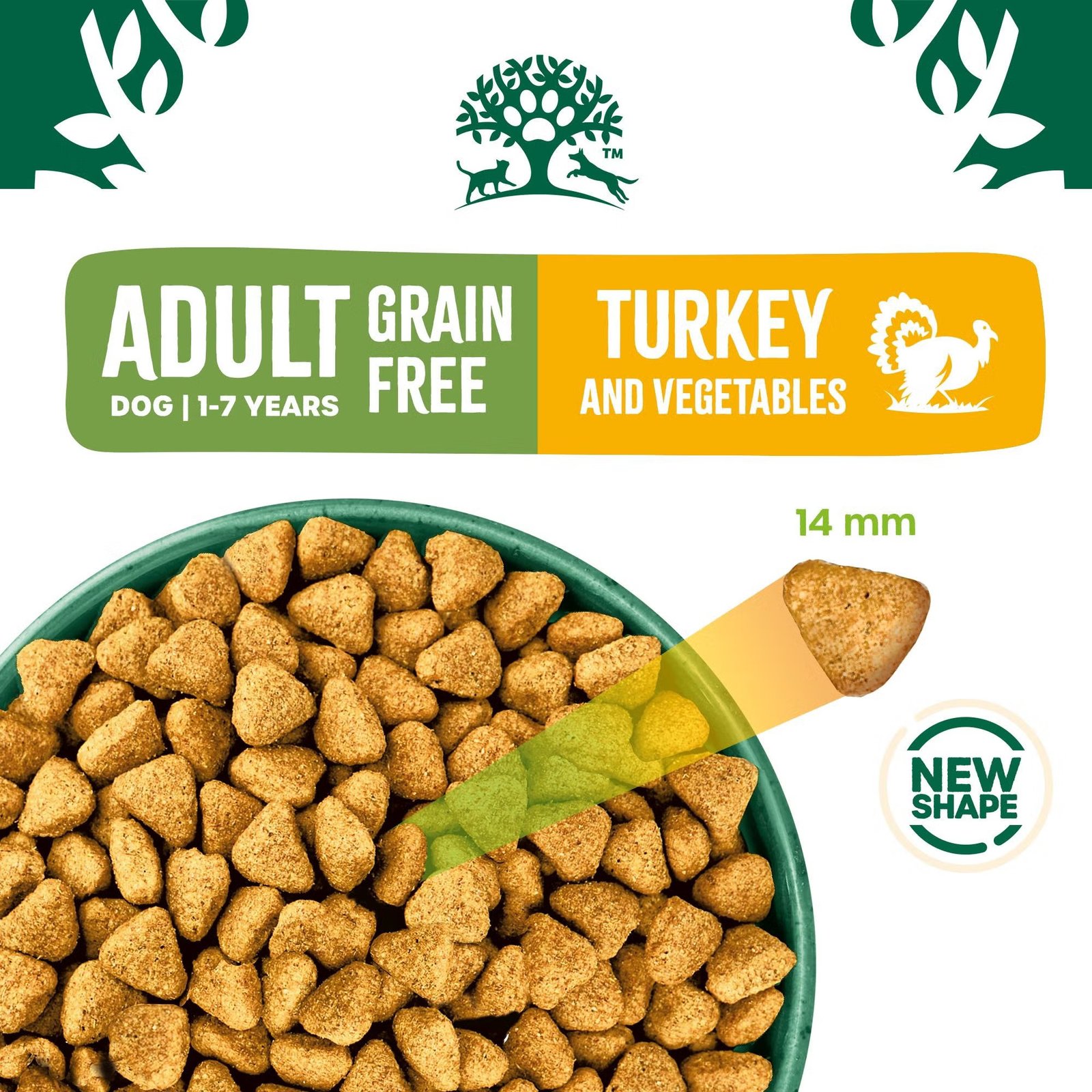 Adult Turkey & Veg Grain Free Dry Dog Food 1.5kg - Image 3