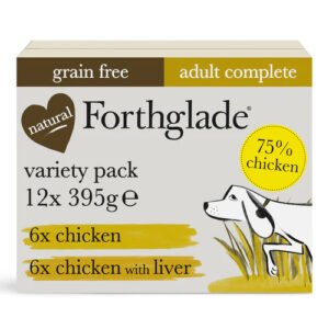 Chicken & liver wet dog food variety pack
